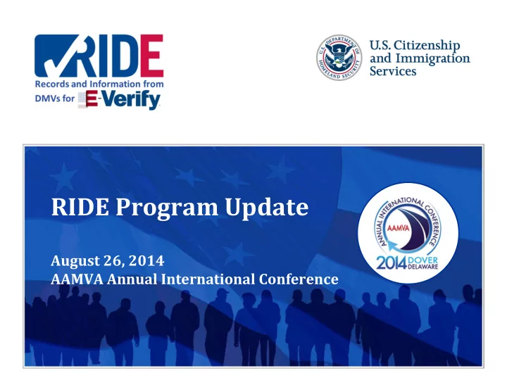 ride program update