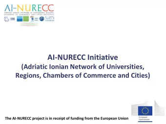 AI-NURECC Initiative  (Adriatic Ionian Network of Universities,  Regions, Chambers of Commerce and