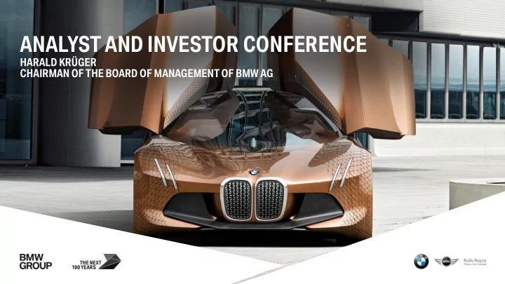 analyst and investor conference