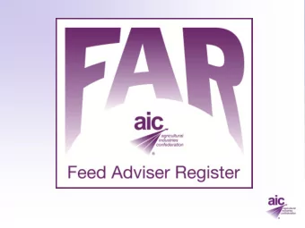 Meeting - Scotland 15 th JULY 2013  Stephen Kenyon,  AIC Scotland  Feed Sector Chairman  David