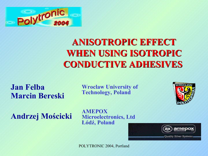 anisotropic effect anisotropic effect when using