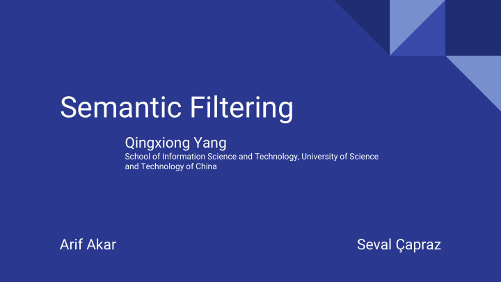 semantic filtering