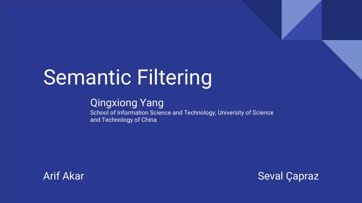 semantic filtering