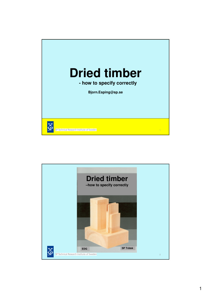 dried timber