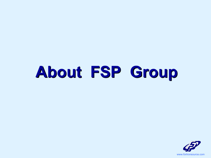 about fsp group about fsp group