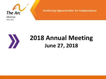 2018 Annual Meeting  June 27, 2018  2018 Annual Business Meeting  2018 Weckesser Award  Carrie