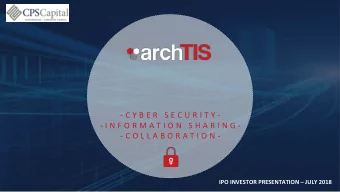 - C Y B E R  S E C U R I T Y - - I N F O R M A T I O N  S H A R I N G -  - C O L L A B O R A T I O