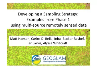 Developing  a  Sampling  Strategy:    Examples  from  Phase  1    using