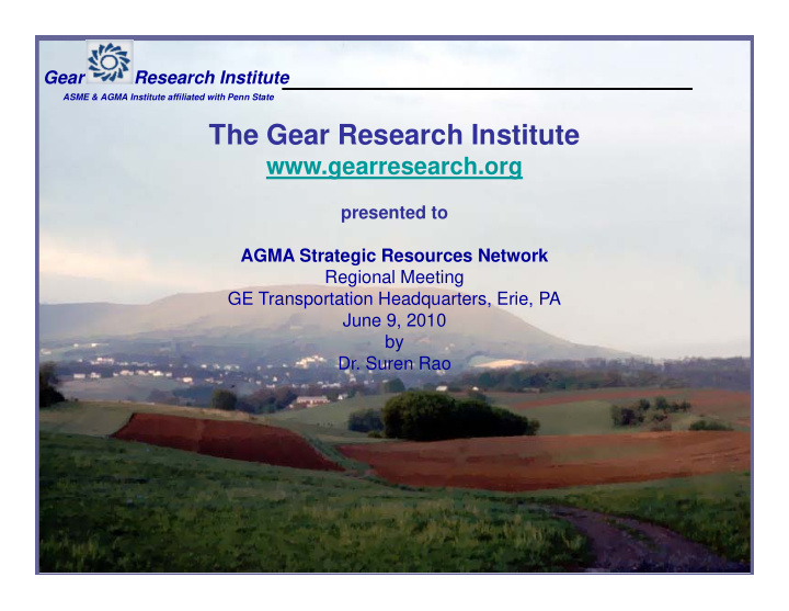 the gear research institute