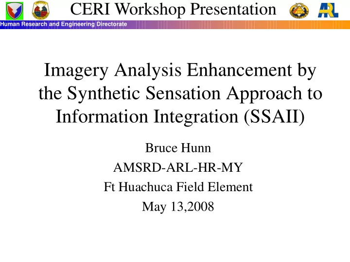 the synthetic sensation approach to information