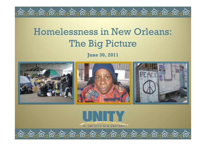 homelessness in new orleans the big picture