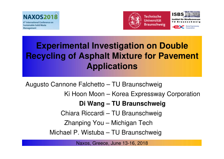 experimental investigation on double recycling of asphalt