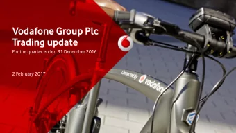Vodafone Group Plc  Trading update  For the quarter ended 31 December 2016  2 February 2017