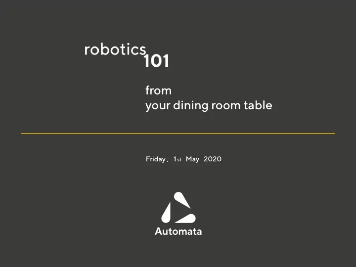 from your dining room table