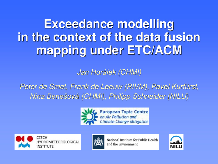 mapping under etc acm