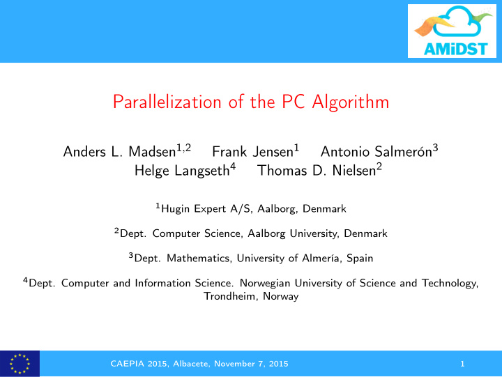 parallelization of the pc algorithm