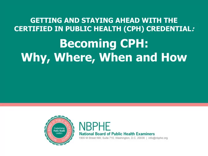 becoming cph