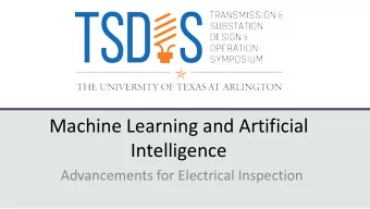 Machine Learning and Artificial  Intelligence  Advancements for Electrical Inspection  SEPTEMBER 5