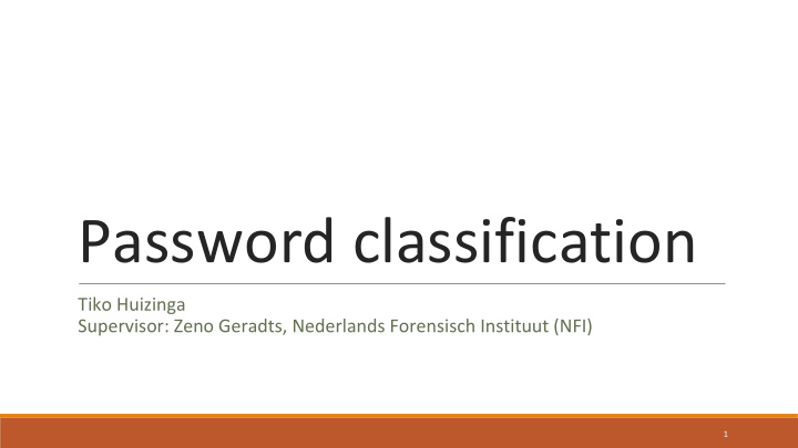 password classification