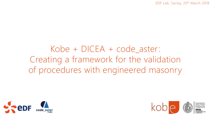 kobe dicea code aster