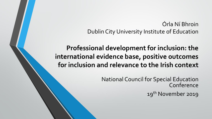 international evidence base positive outcomes