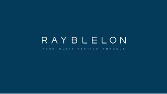 It's normal, but it's special  &quot;Just for your skin  RAYBLELON is a local-based company in