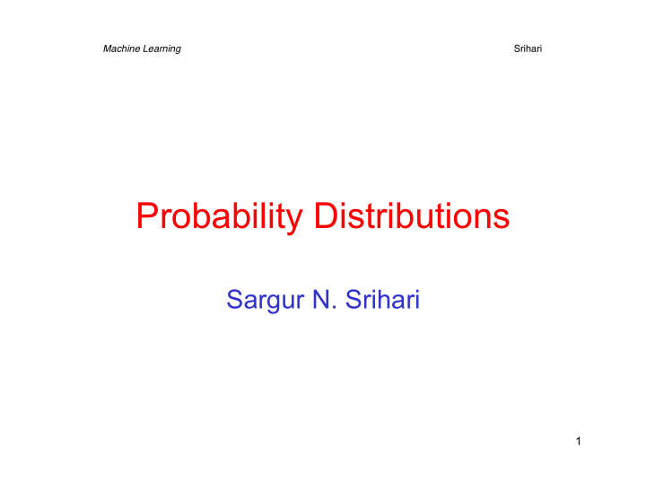 probability distributions