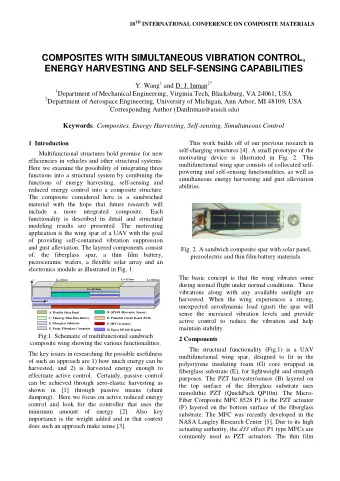 COMPOSITES WITH SIMULTANEOUS VIBRATION CONTROL,  ENERGY HARVESTING AND SELF-SENSING CAPABILITIES Y.