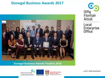 Local Enterprise Office  Big Step  Donegal Business Awards Finalists 2016  Why Apply?  Great