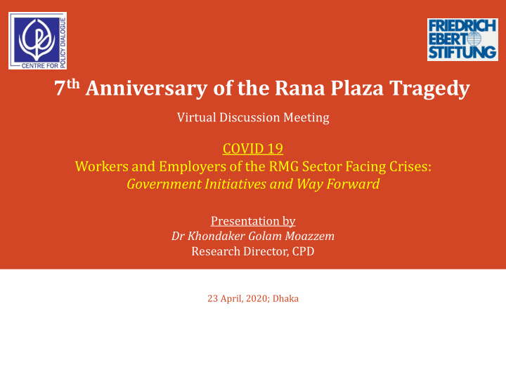 7 th anniversary of the rana plaza tragedy
