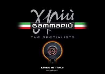 www.gammapiu.it  GAMMA PI  Italian technology  at the service of beauty  Innovation  Quality