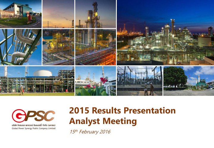 2015 results presentation