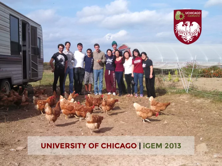 university of chicago igem 2013