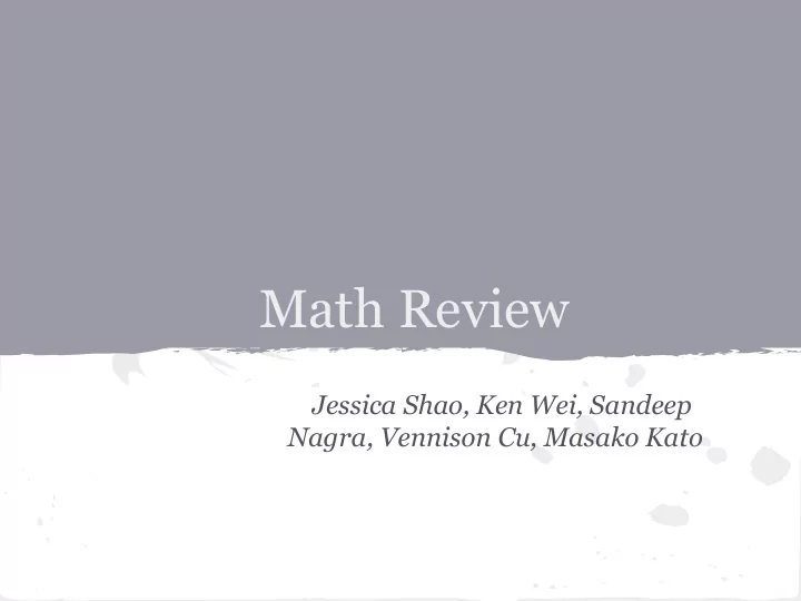 math review
