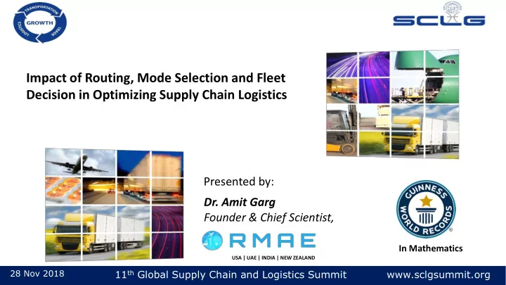 impact of routing mode selection and fleet decision in