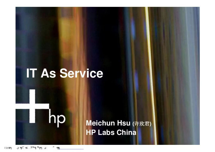 it as service