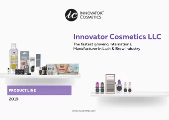 Innovator Cosmetics LLC  The fastest growing International  Manufacturer in Lash &amp; Brow