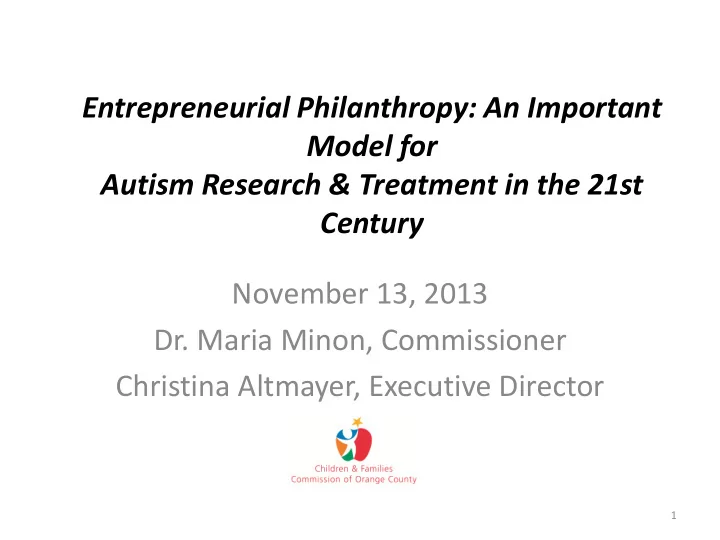 dr maria minon commissioner christina altmayer executive
