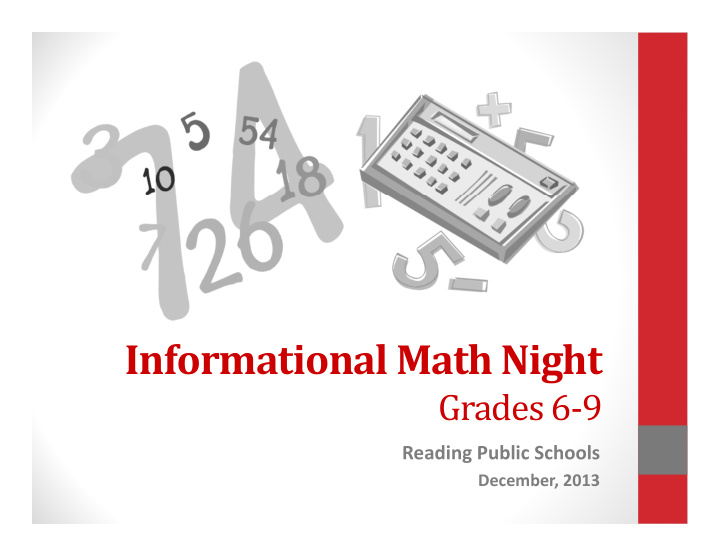 informational math night