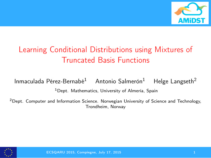 learning conditional distributions using mixtures of