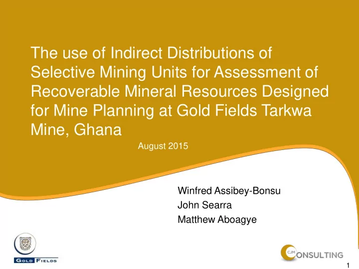 recoverable mineral resources designed