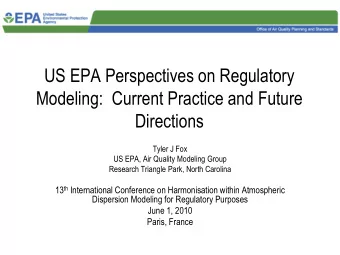 Directions  Tyler J Fox  US EPA, Air Quality Modeling Group  Research Triangle Park, North Carolina