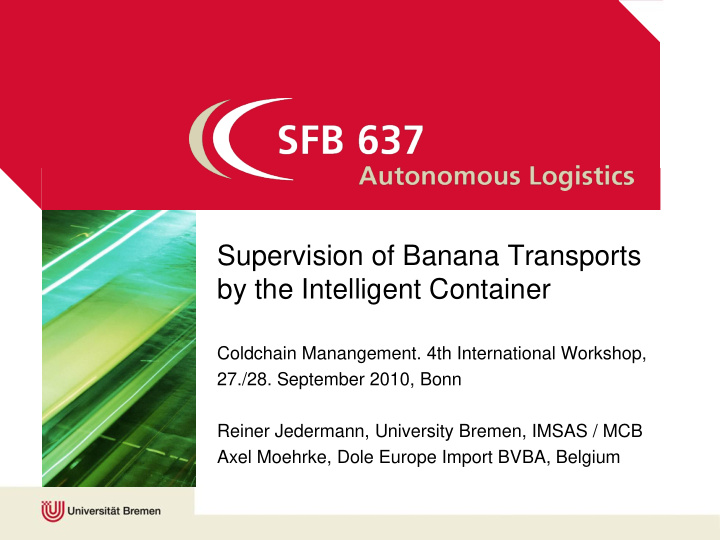 supervision of banana transports