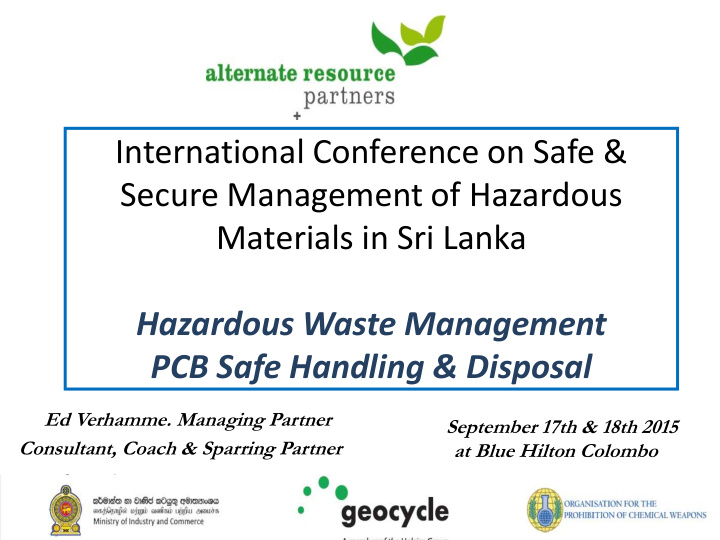 secure management of hazardous