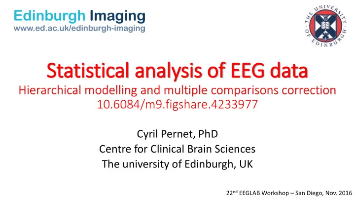 statistical analysis of eeg data