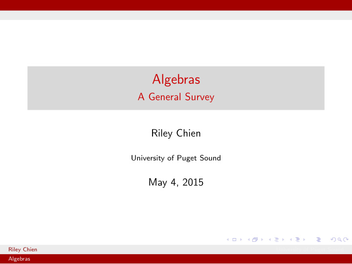 algebras