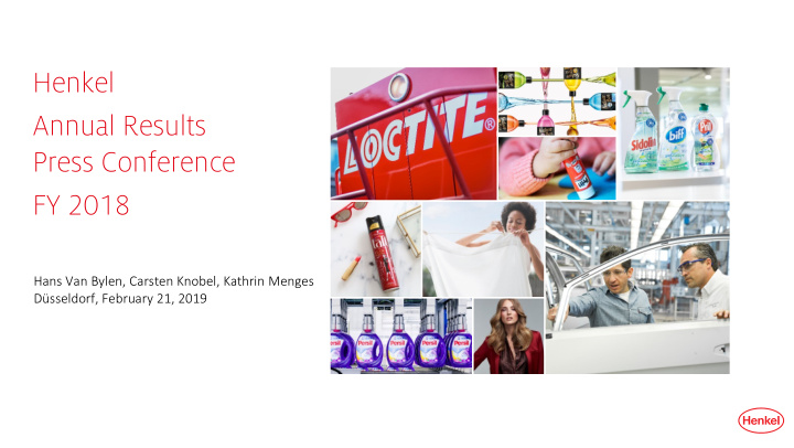 henkel annual results press conference fy 2018