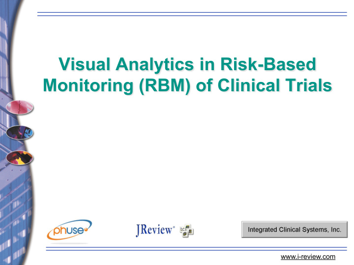 visual analytics in risk based monitoring rbm of clinical