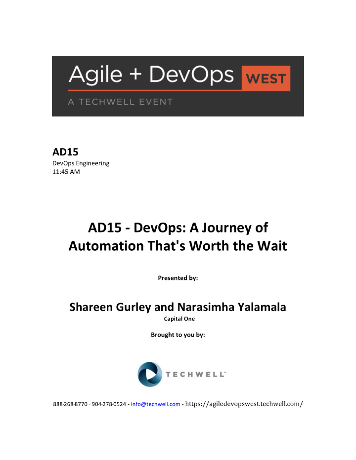 ad15 devops a journey of automation that s worth the wait