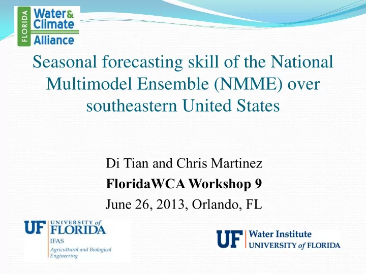 multimodel ensemble nmme over